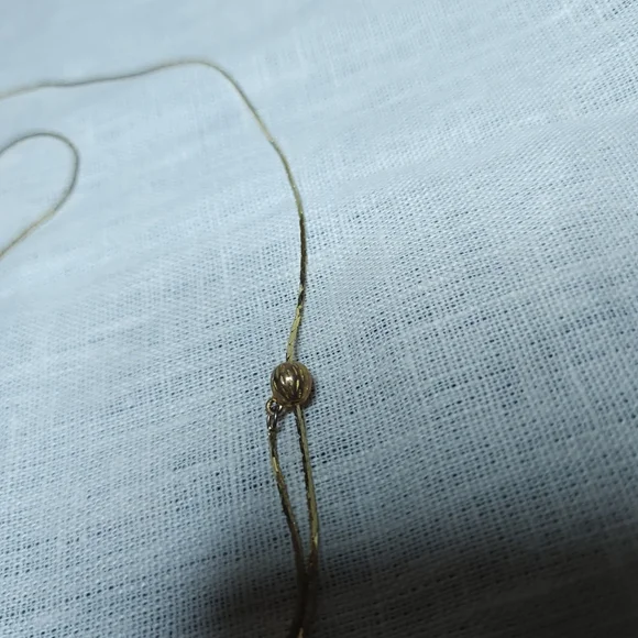 Vintage Herringbone Chain Necklace Adjustable Length Gold Tone 26" - Picture 4 of 7